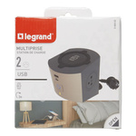 Przedłużacz 2X2P+Z+USB + ładowarka indukcyjna Legrand 049402