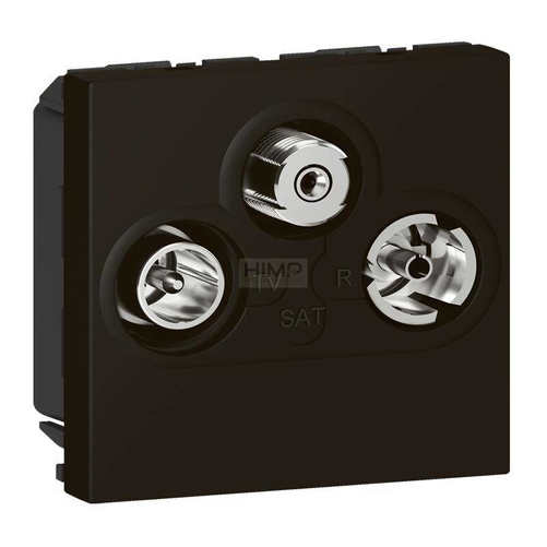 MOSAIC - Gniazdo TV-RD-SAT końcowe 1,5 dB do instalacji typu gwiazda - 2 modułowy - Antracyt Legrand 079186L