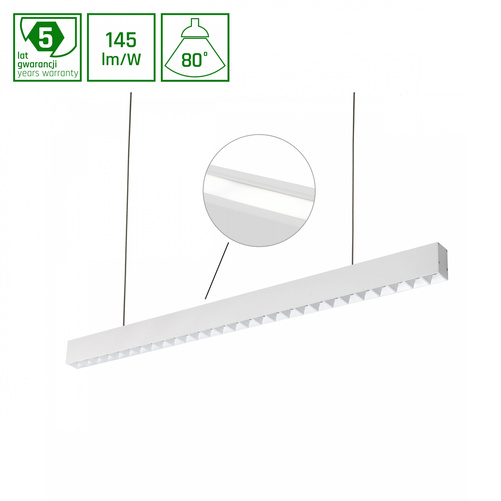 ALLDAY INSPIRE TWO SIDES DARK LIGHT 80st BIAŁY 840 39W 230V 1120mm BIAŁY DALI