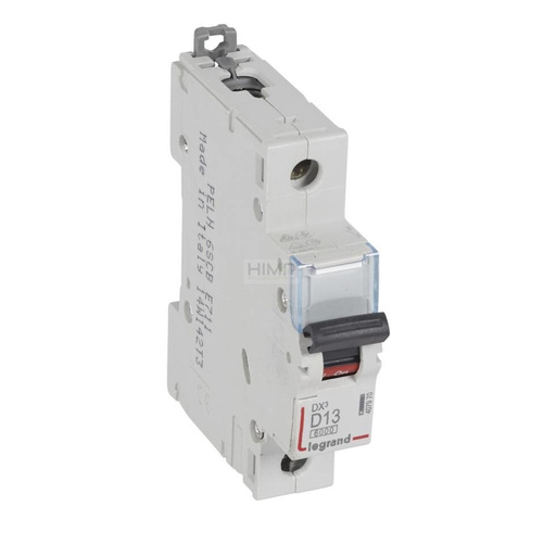 WYŁĄCZNIK NADPRĄDOWY S 301 1P D 13A 6000A SERII DX³ Legrand 407970