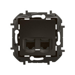 Gniazdo podwójne RJ45 kat. 6A UTP - czarne Legrand NP4336BK