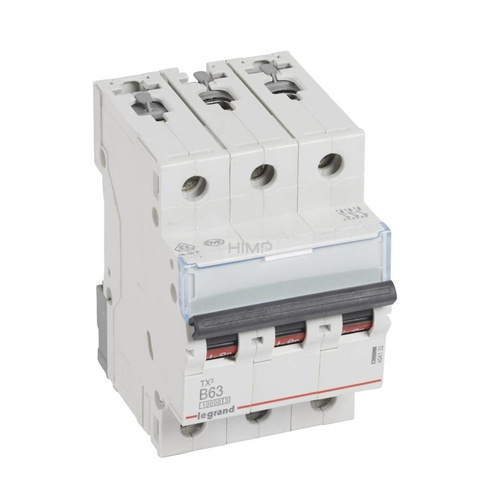 WYŁĄCZNIK NADPRĄDOWY S 313 3P B 63A 10000A SERII TX³ Legrand 404132