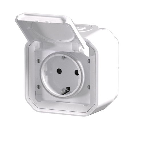 Nowe Plexo - Gniazdo Schuko 2P+Z zaciski śrubowe, komplet natynkowy 16A-250V~ - białe - Legrand 069771L