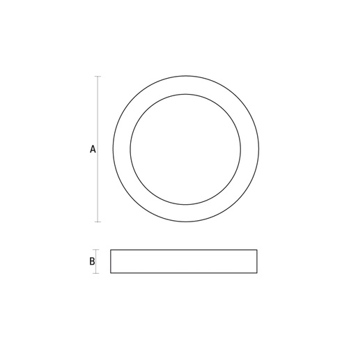 Oprawa Sufitowa Natynkowa Okrągła ALGINE ECO LED ROUND 230V 12W IP20 Barwa Zimna Biała Ramka SpectrumLED SLI035023CW