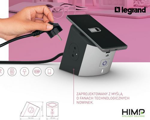 Przedłużacz 2X2P+Z+USB A+C ładowarka indukcyjna Legrand 049412