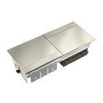 INCARA: Puszka Pop up 2x4 moduły do wyposażenia SZCZOTKOWANE ALUMINIUM Legrand 654804