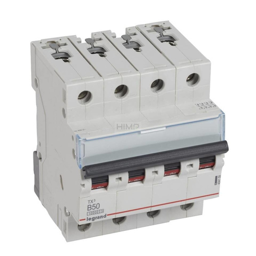 WYŁĄCZNIK NADPRĄDOWY S 314 4P B 50A 10000A SERII TX³ Legrand 404159