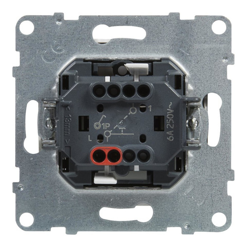 SUNO - Przycisk pojedynczy z symbolem dzwonka - 6 A - 250 V~ - zaciski automatyczne, Biały -  Legrand 721113