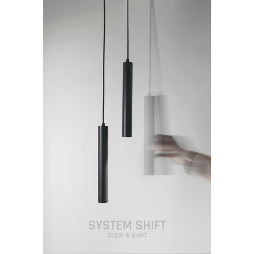 SYSTEM SHIFT - HANGIT oprawa zwis na szynop. 40x297 (935mm kabel) 12W 25st czarny 5 lat gw. DALI