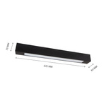 Oprawa ALLDAY LED TUBE 600 230V 635x65x70mm CZARNY WOJ+06707