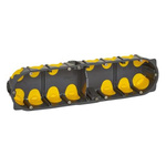 Puszka poczwórna z przepustami gumowymi do ścian gk, głębokość 50 mm – Legrand 080034L