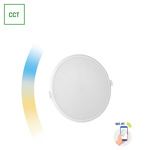 ALGINE DOWNLIGHT 22W 230V 120st IP20 IK06 FI215x38mm BIAŁY okrągła CCT+DIM Wi-Fi SPECTRUM SMART