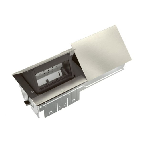 INCARA: Puszka Pop up 2x4 moduły do wyposażenia SZCZOTKOWANE ALUMINIUM Legrand 654804