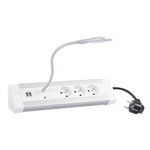 BLOK BIUROWY, 3 GNIAZDA 2P+Z, ŁADOWARKA USB, LAMKA LED, PRZEWÓD ZASILAJĄCY Z WTYCZKĄ Legrand 054636