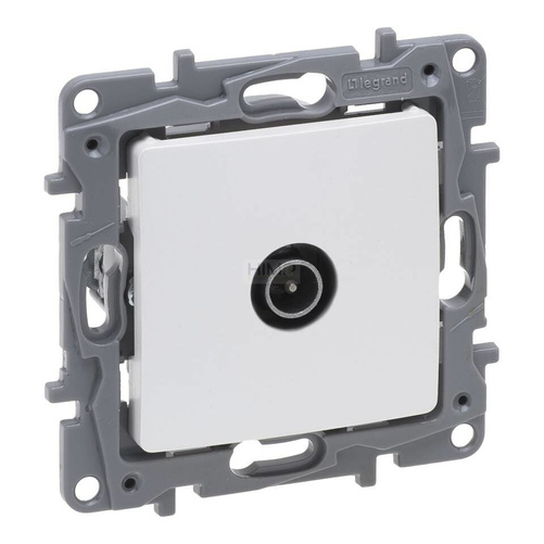 Niloe Selection - Gniazdo TV - 9.5 męskie końcowe do instalacji typu gwiazda 1 dB - Perła Legrand 762451