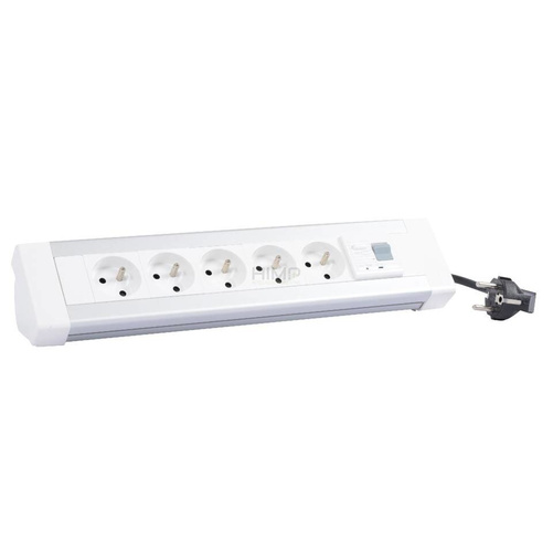 BLOK BIUROWY, 5 GNIAZD 2P+Z KODOWANYCH, WYŁĄCZNIK RÓŻNICOWO-PRĄDOWY 30MA, PRZEWÓD ZASILAJĄCY Z WTYCZKĄ Legrand 054629