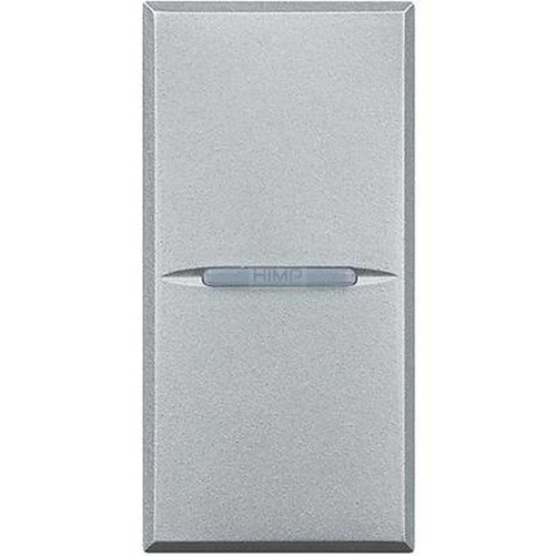 AXOLUTE - Łącznik jednobiegunowy 10AX (zaciski automatyczne) 1 moduł AXIAL aluminium Bticino HC4001AN