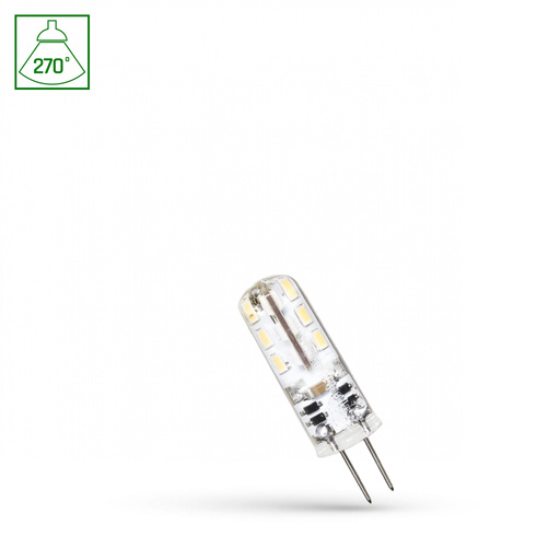 Żarówka LED G4 column 12V 1,5W Silikon Barwa Zimna SpectrumLED WOJ+13118