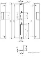 Szyld kątowy długi lewy malowany SK2501L-M Elektra Plus