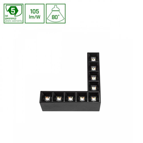 ALLDAY INSPIRE ELEMENTS L DARK LIGHT 80st CZARNY 930 8W 230V CZARNY