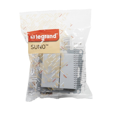 SUNO - Łącznik schodowy podwójny - 10 AX - 250 V~ - zaciski automatyczne, Aluminium - Legrand 721308