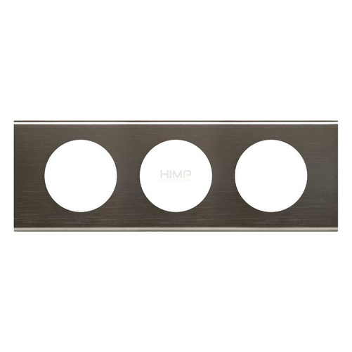 CELIANE - Ramka nikiel czarny potrójna Legrand 069033