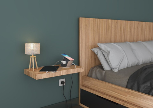 Przedłużacz 2X2P+Z+USB + ładowarka indukcyjna Legrand 049402