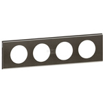 CELIANE - Ramka nikiel czarny poczwórna Legrand 069034