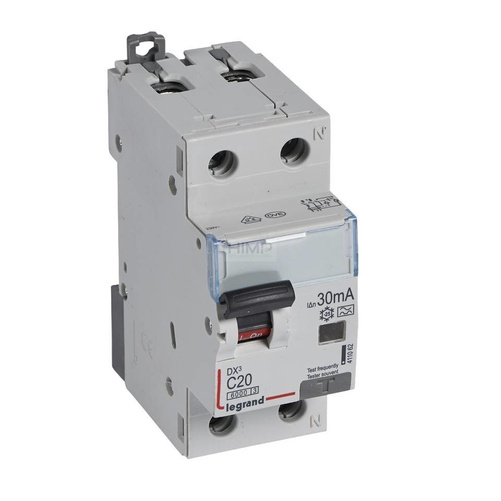 WYŁĄCZNIK RÓŻNICONADWOPRĄDOWY P 312 2P C 20A 30MA TYP A SERII DX³ Legrand 411062