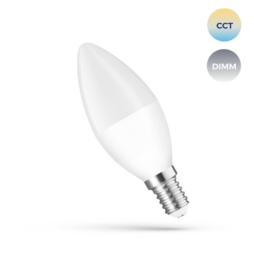 Żarówka LED ściemnialna świeczka 5W E-14 230V CCT+DIM Wi-Fi Spectrum SMART WOJ+14413