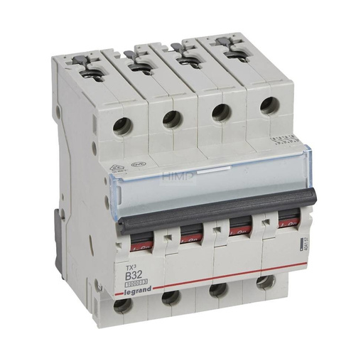 WYŁĄCZNIK NADPRĄDOWY S 314 4P B 32A 10000A SERII TX³ Legrand 404157