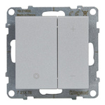 SUNO - Ściemniacz przyciskowy - 240 V~ - 50 Hz - 5 - 75 W ( 10 lamp maks.) dla lamp LED i świetlówek kompaktowych z opcją ściemniania - bez zacisku neutralnego, Aluminium - Legrand 721378