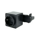 SPS 2 Gniazdo 230V na szynoprzewód 3F, czarny SPECTRUM WOJ+06545