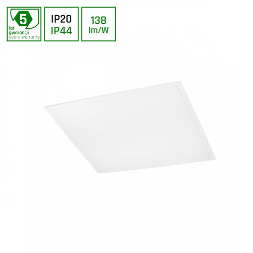ALGINE PANEL BACKLIGHT 40W NW 230V 120st IP44 600x600x26 BIAŁY 5 lat gw. Podtynk DIM 1-10V