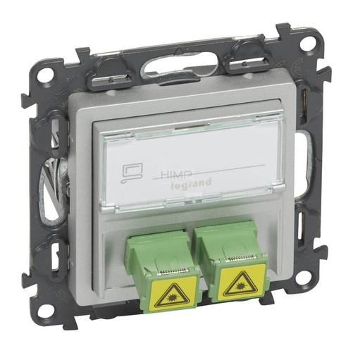 VALENA LIFE GNIAZDO ŚWIATŁOWODOWE 2 x SC / APC ALUMINIUM Legrand 753330