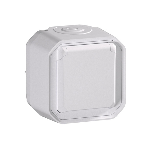 Nowe Plexo - Gniazdo Schuko 2P+Z zaciski automatyczne, komplet natynkowy 16 A-250V~ - białe - Legrand 069770L