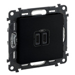 VALENA LIFE - Ładowarka USB Typ-C+C 15W CZARNY Legrand 756307