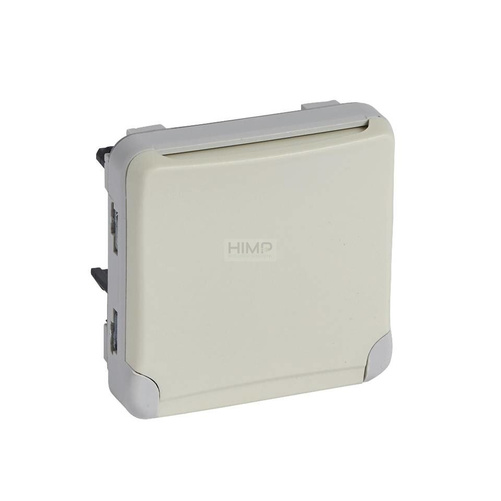 PLEXO55 Gniazdo pojedyncze 2P+Z z przesłoną styków BIAŁE/ ECRU 16A-250V~ Legrand 069622