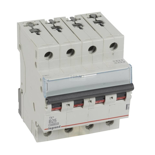  WYŁĄCZNIK NADPRĄDOWY S 314 4P B 25A 10000A SERII TX³ Legrand 404156