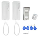 Zestaw domofonowy Cyfral COSMO R2 2-lokatorski SREBRNY