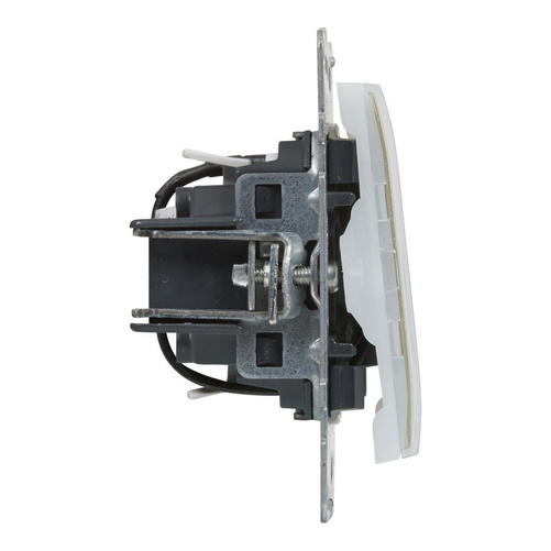 SUNO - Przycisk pojedynczy z podświetleniem - 6 A - 250 V~ - zaciski automatyczne, Biały -  Legrand 721110