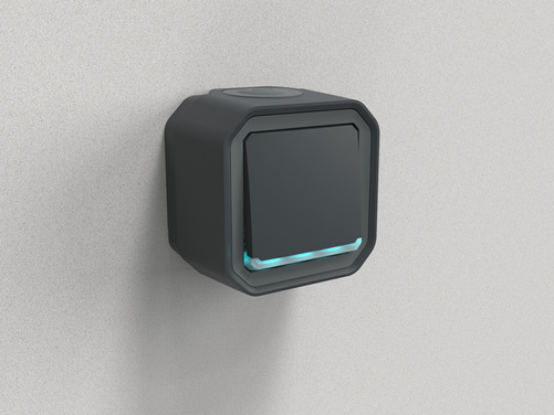 Nowe Plexo - Gniazdo 2P+Z zaciski automatyczne, komplet natynkowy 16A-250V~- antracyt - Legrand 069791L