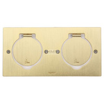 Pokrywa gniazda podłogowego, podwójna, prostokątna, Brąz Legrand 089712