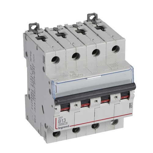 WYŁĄCZNIK NADPRĄDOWY S 304 4P B 13A 6000A SERII DX³ Legrand 407623