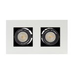 MIRORA GU10 X2 NATYNKOWA GU10 250V IP20 255X145X85 mm BIAŁY CZARNY prostokątna ruchoma