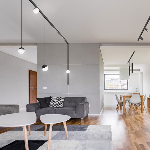 SYSTEM SHIFT - GRID S oprawa na szynoprzewód 204x23x42mm 12W 35st czarny 5 lat gw.