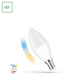 Żarówka LED ściemnialna świeczka 5W E-14 230V CCT+DIM Wi-Fi Spectrum SMART WOJ+14413