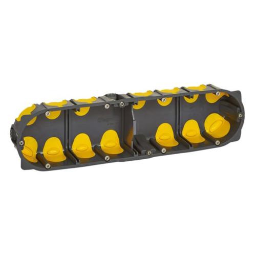 Puszka poczwórna z przepustami gumowymi do ścian gk, głębokość 50 mm – Legrand 080034L