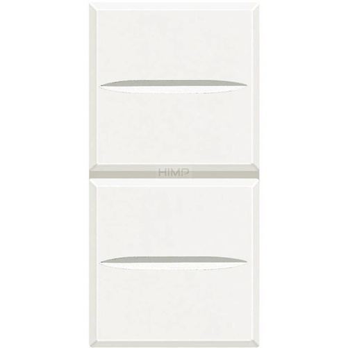 AXOLUTE - Przycisk podwójny 1 moduł AXIAL BIAŁY Bticino HD4036