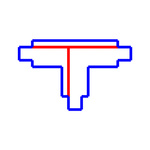 SPS PODTYNK ŁĄCZNIK T2 LEWY CZARNY SPECTRUM T-L2